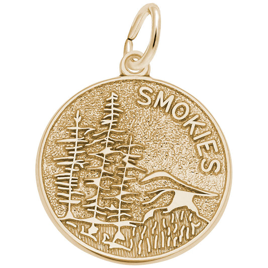 Smoky Mountains Scenic Disc Charm - Travel Jewelry Keepsake 3802