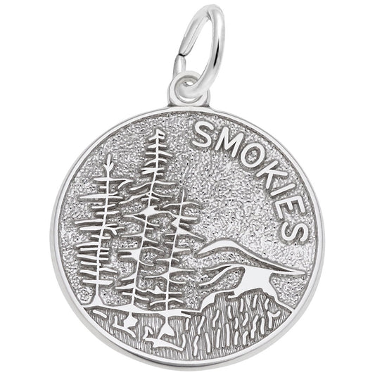 Smoky Mountains Scenic Disc Charm - Travel Jewelry Keepsake 3802