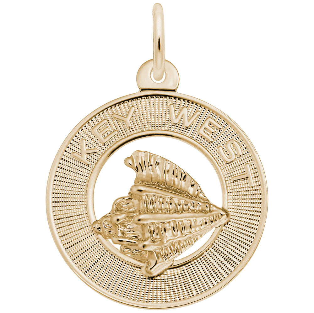 Key West Conch Shell Ring Charm - Florida Travel Souvenir Jewelry 3804