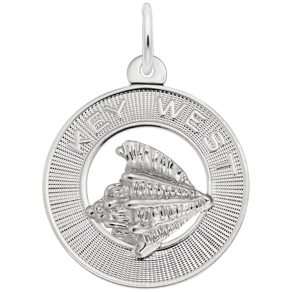 Key West Conch Shell Ring Charm - Florida Travel Souvenir Jewelry 3804