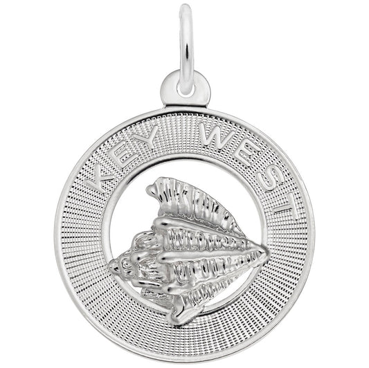 Key West Conch Shell Ring Charm - Florida Travel Souvenir Jewelry 3804