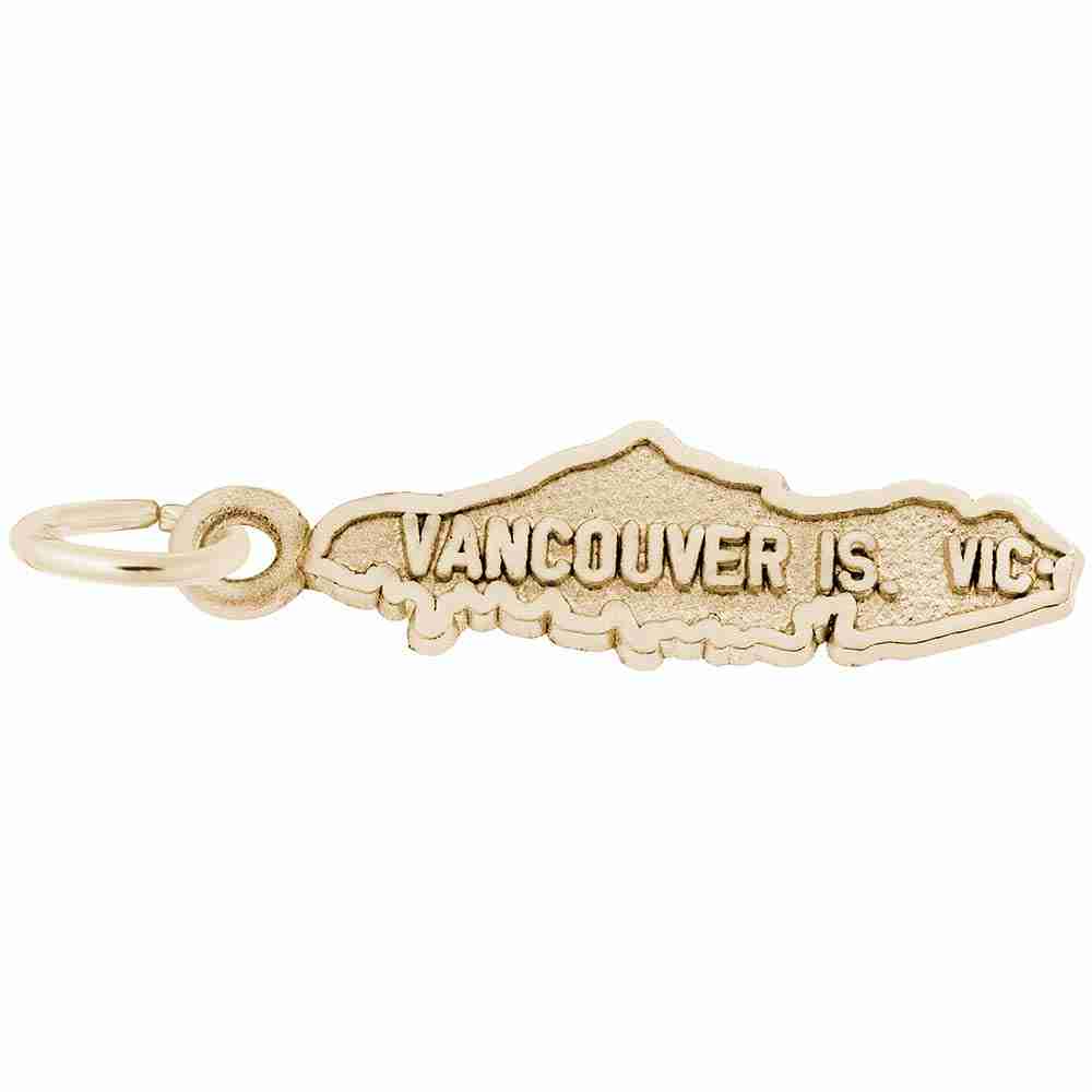 Vancouver Island Map Charm - Celebrate Canadian Patriotism 3810