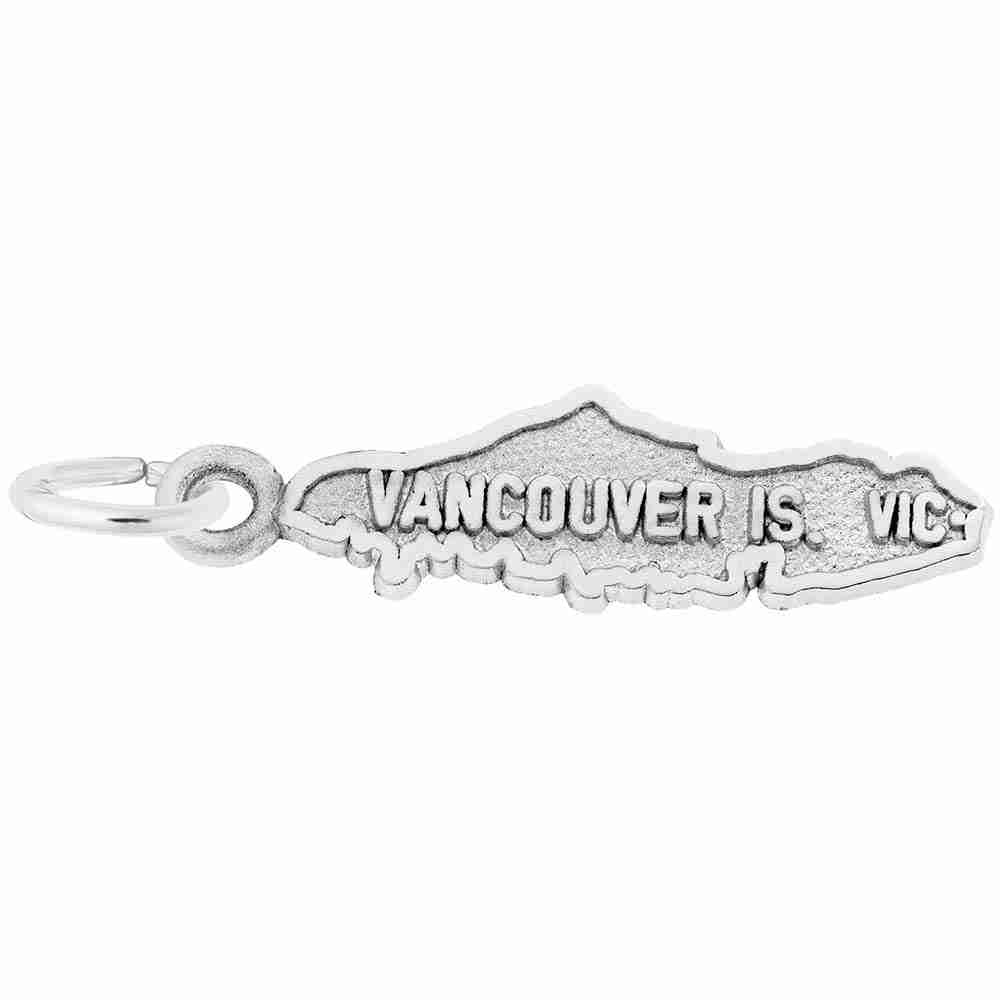 Vancouver Island Map Charm - Celebrate Canadian Patriotism 3810