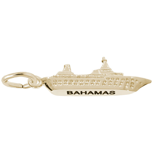 Island Cruise Ship Charm - Travel Jewelry for Adventure Lovers 3829