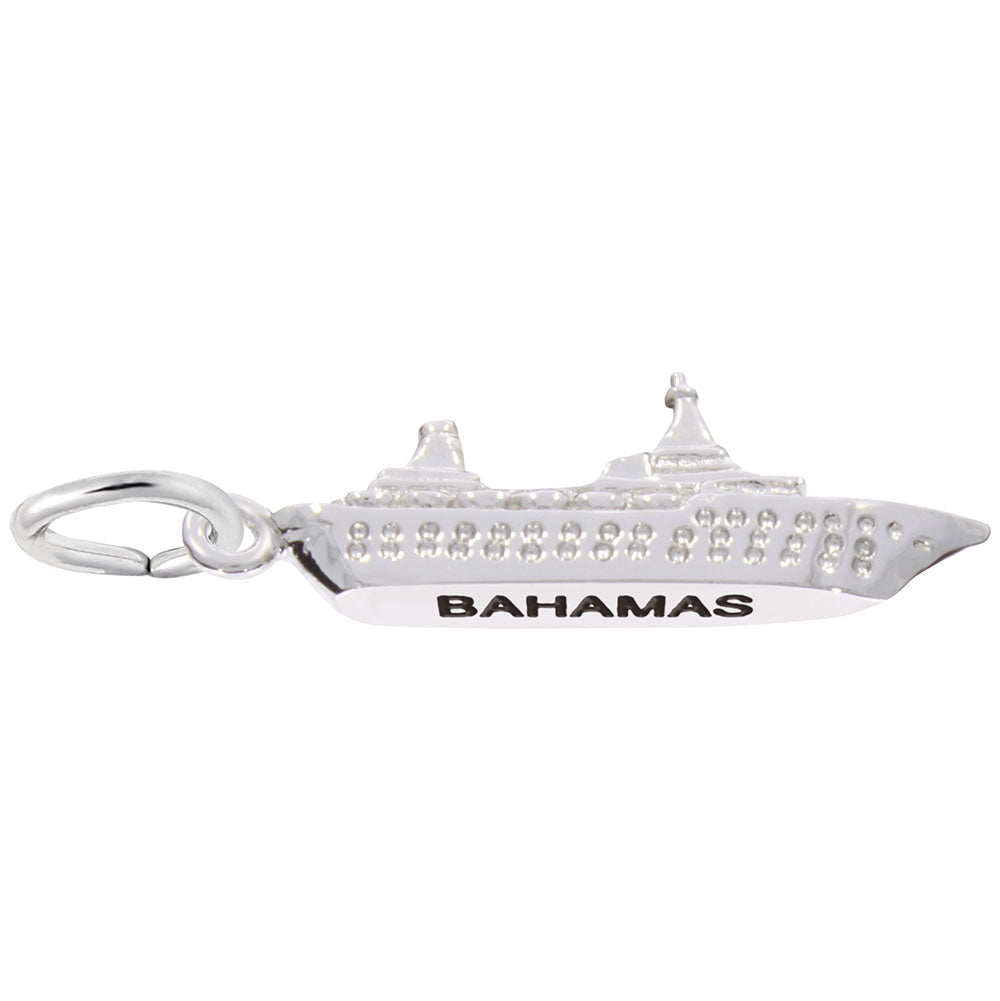 Island Cruise Ship Charm - Travel Jewelry for Adventure Lovers 3829
