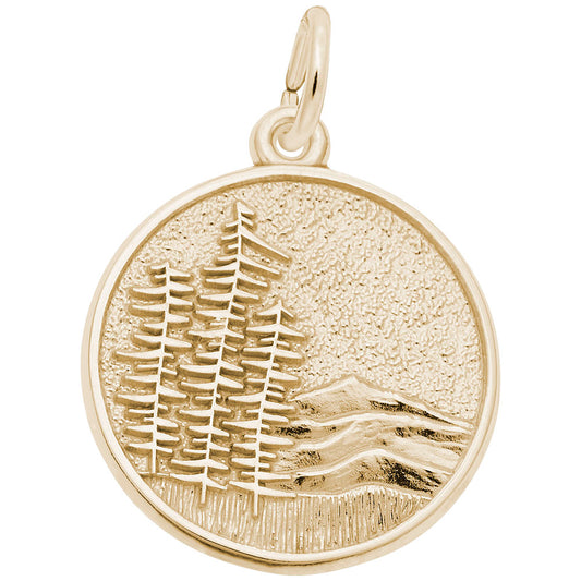 Mountain Scene Charm for Travel Lovers - Nature-Inspired Jewelry 3833