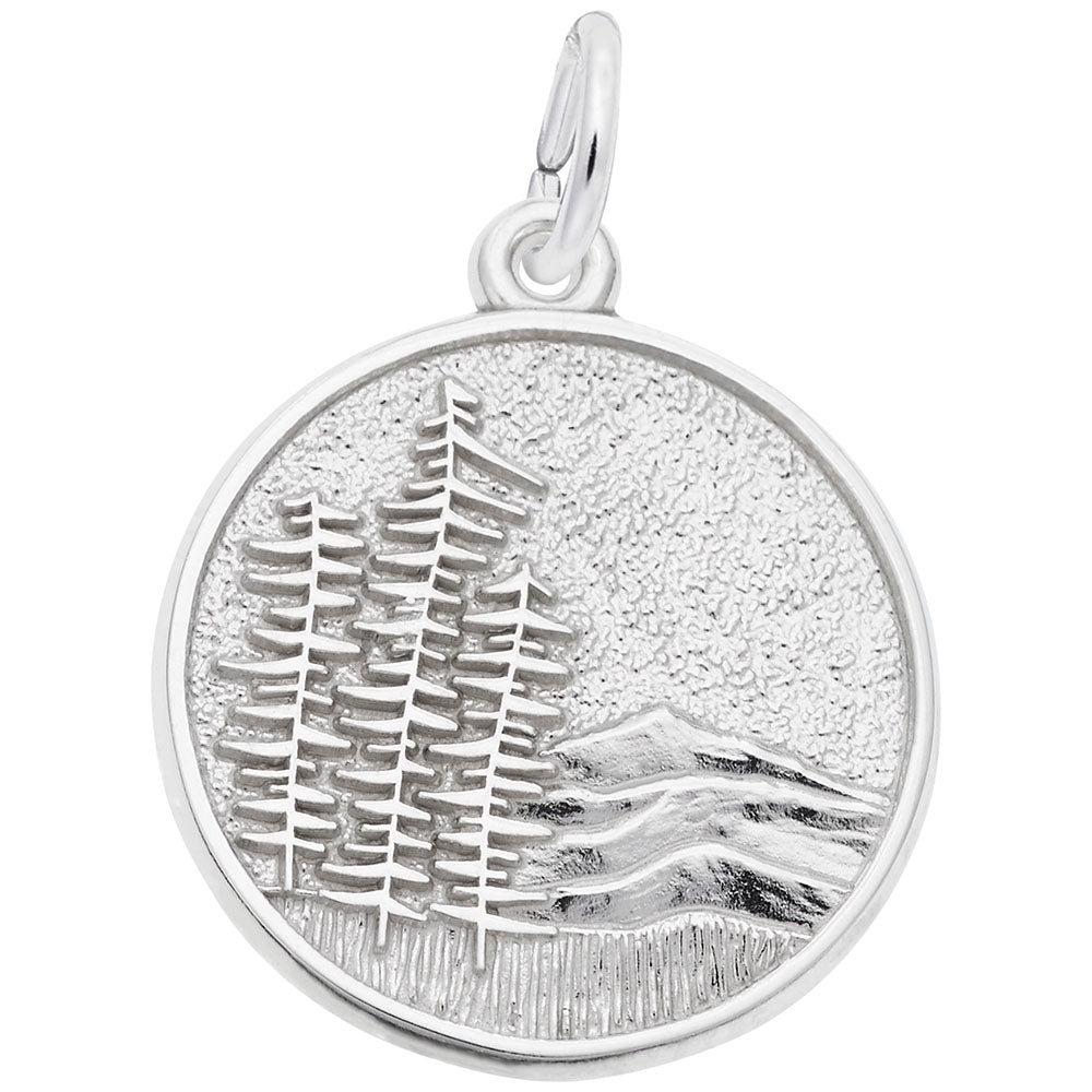Mountain Scene Charm for Travel Lovers - Nature-Inspired Jewelry 3833