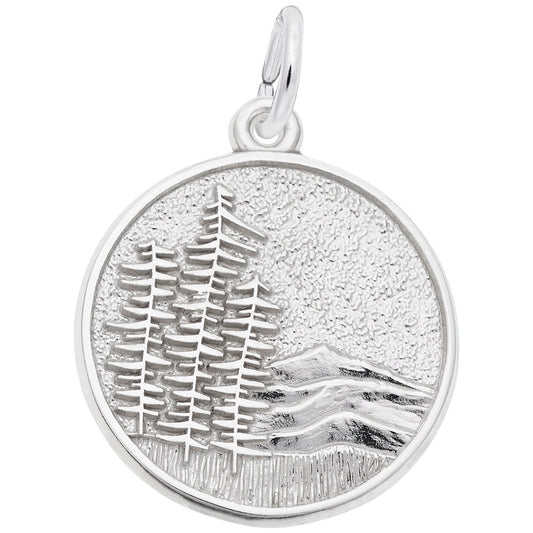 Mountain Scene Charm for Travel Lovers - Nature-Inspired Jewelry 3833