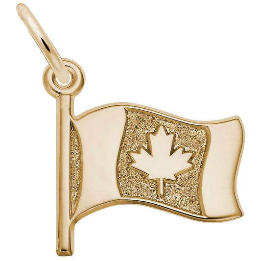 Waving Canadian Flag Charm for Travel Lovers - Rembrandt Charms 3843