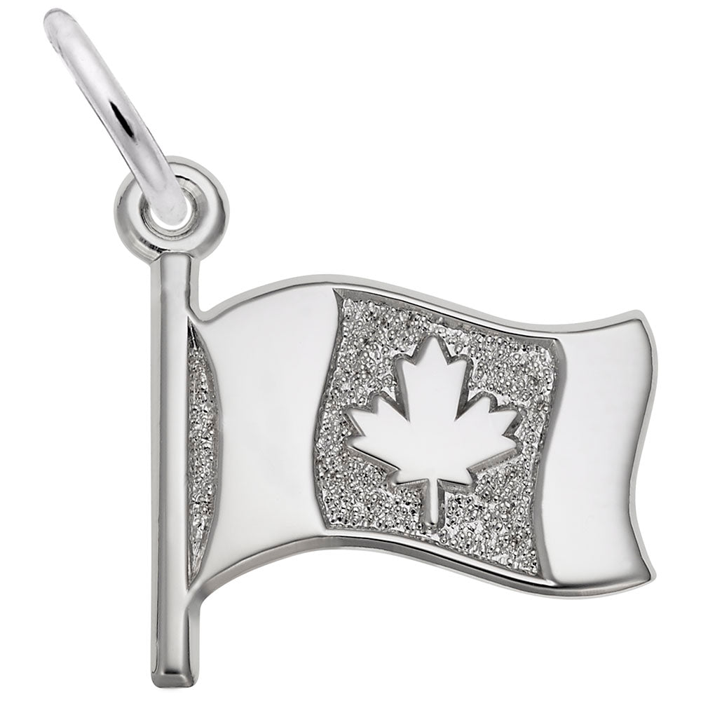 Waving Canadian Flag Charm for Travel Lovers - Rembrandt Charms 3843