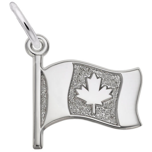 Waving Canadian Flag Charm for Travel Lovers - Rembrandt Charms 3843