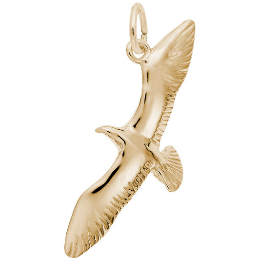 Seagull Charm for Nautical Jewelry - Coastal Sea Life Accessory 3848