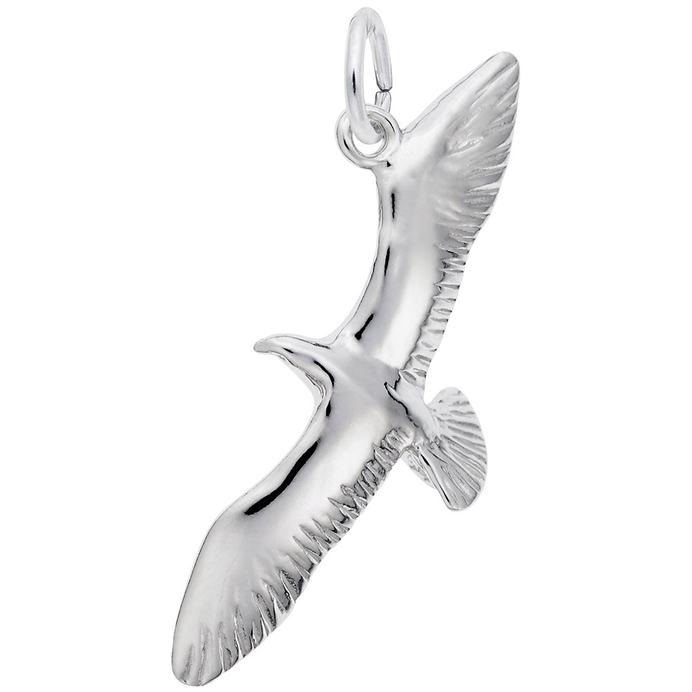 Seagull Charm for Nautical Jewelry - Coastal Sea Life Accessory 3848