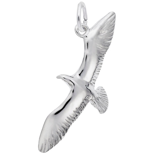 Seagull Charm for Nautical Jewelry - Coastal Sea Life Accessory 3848