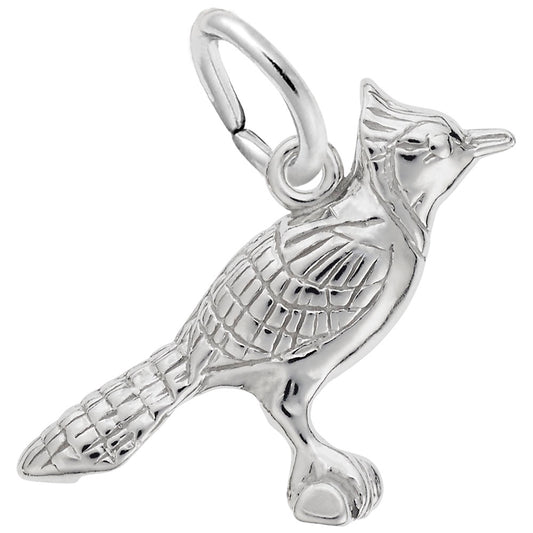 Blue Jay Charm for Pet Lovers - Elegant Bird Jewelry Accessory 3849