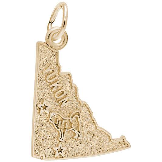 Yukon Map Charm - Travel Souvenir Jewelry for Adventurers 3853