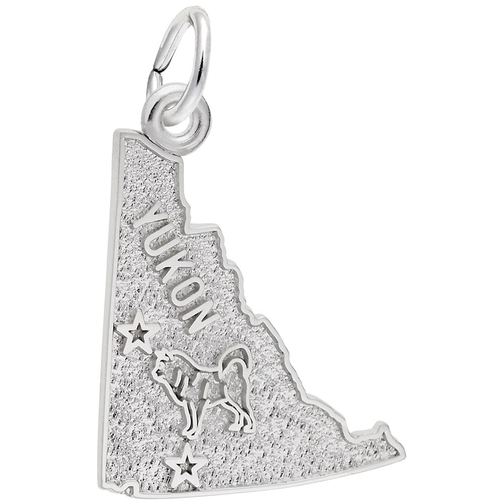 Yukon Map Charm - Travel Souvenir Jewelry for Adventurers 3853