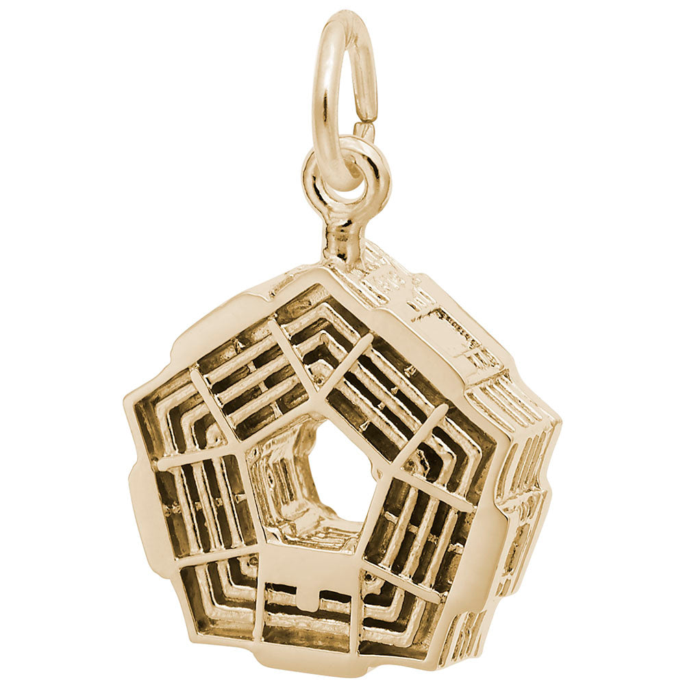 Pentagon Charm for Travel Lovers - Unique Historical Jewelry 3856