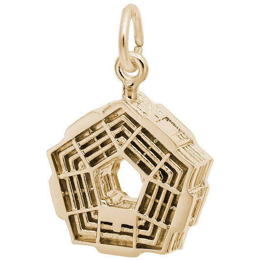 Pentagon Charm for Travel Lovers - Unique Historical Jewelry 3856
