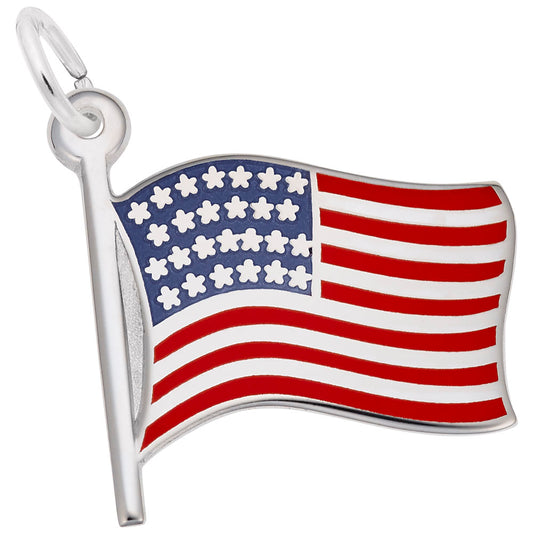 Painted American Flag Charm for Washington D.C. Travel Souvenirs 3863