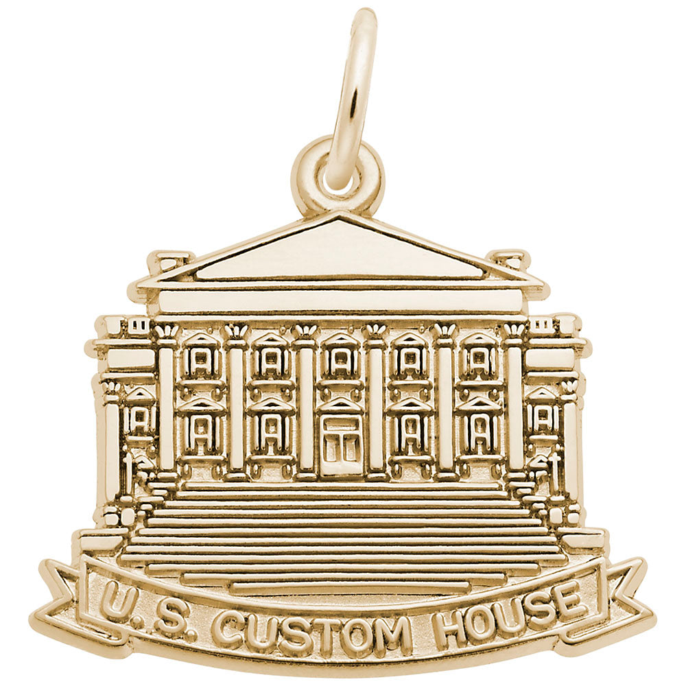 U.S. Custom House Charm - Historical Travel Jewelry Accessory 3880