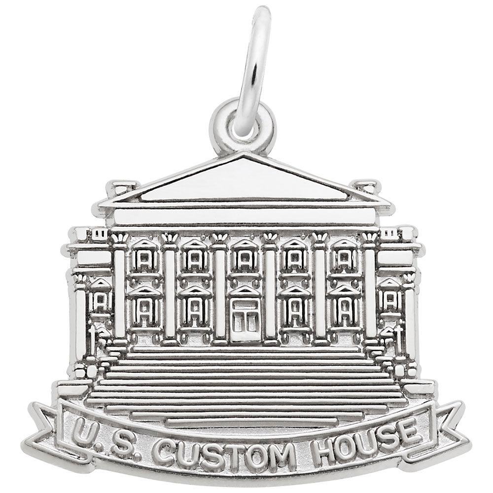 U.S. Custom House Charm - Historical Travel Jewelry Accessory 3880