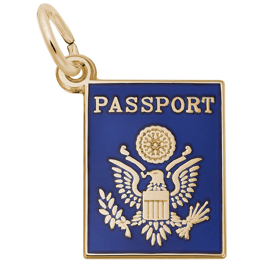 United States Passport Charm for Travel Lovers - Rembrandt Charms 3895