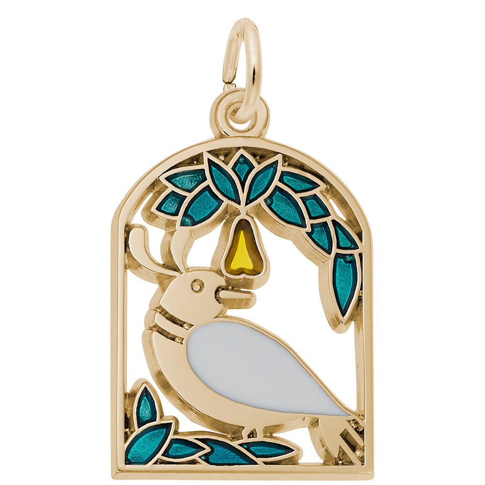 Charming Partridge in a Pear Tree Pendant for Animal Lovers 3901