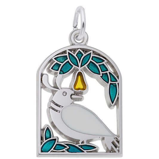 Charming Partridge in a Pear Tree Pendant for Animal Lovers 3901