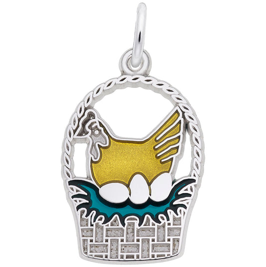 Three French Hens Charm - Elegant Bird Jewelry for Animal Lovers 3903