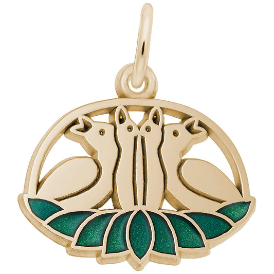 Four Calling Birds Charm - Elegant Animal Jewelry for Bird Lovers 3904