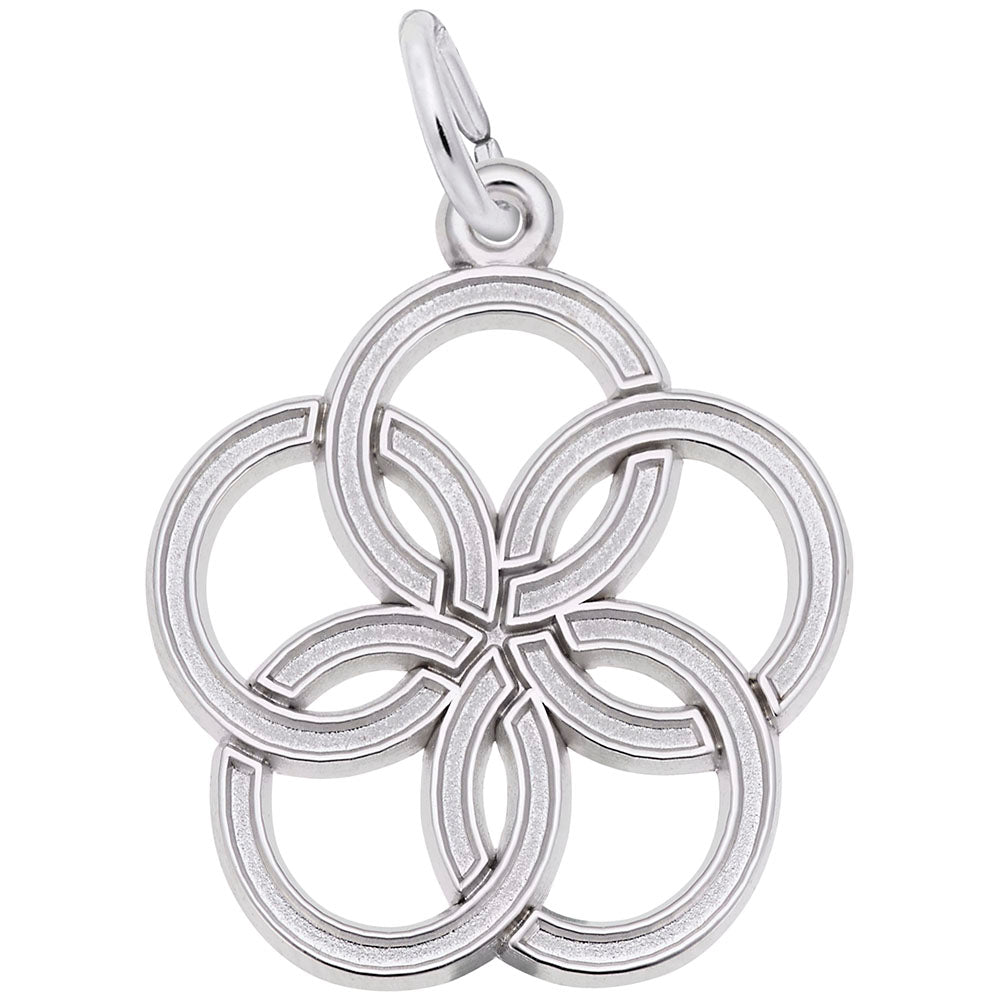 Five Golden Rings Charm for Christmas - Holiday Jewelry Gift 3905