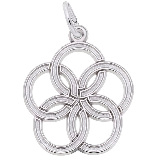 Five Golden Rings Charm for Christmas - Holiday Jewelry Gift 3905