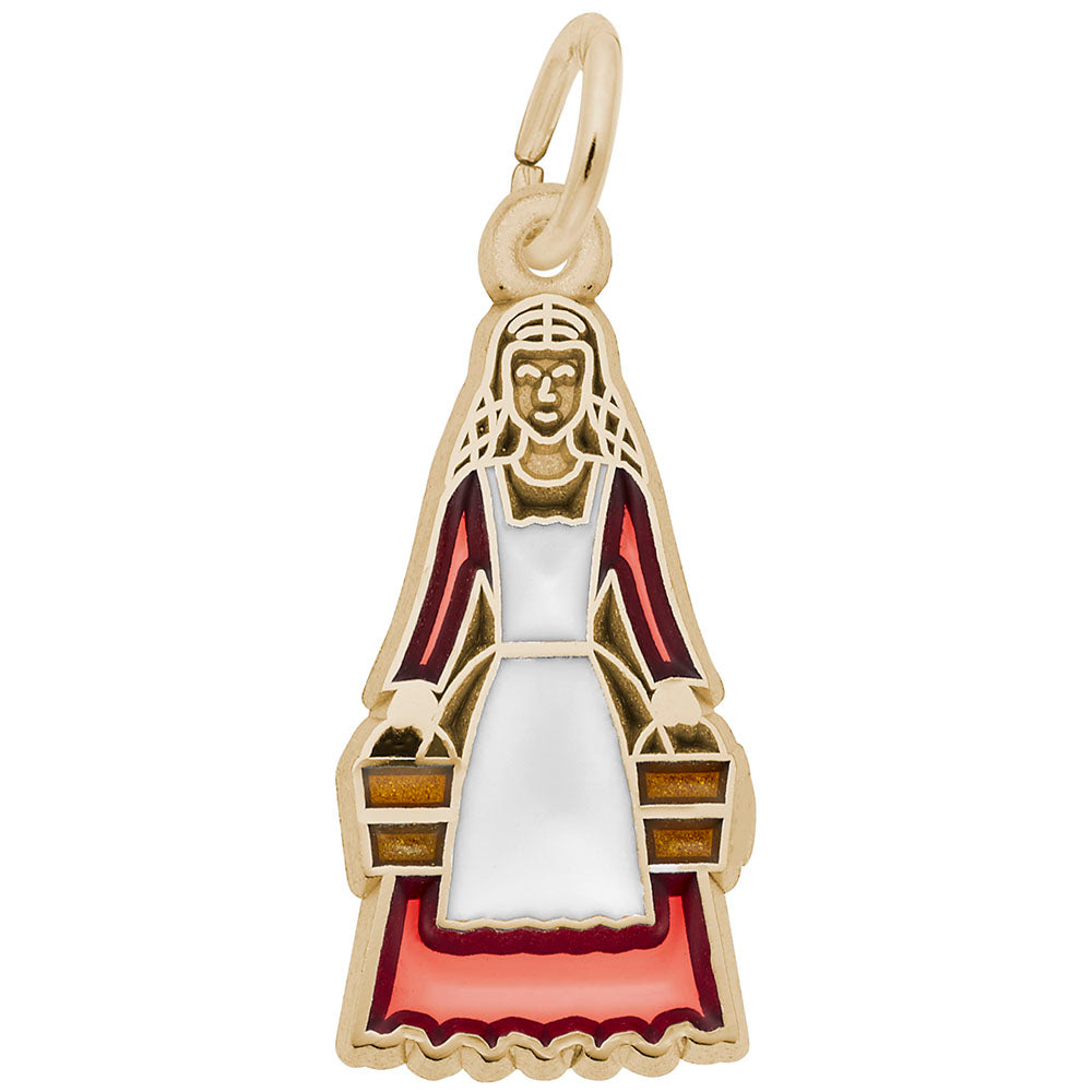 Eight Maids a Milking Charm - Festive Holiday Jewelry Gift 3908