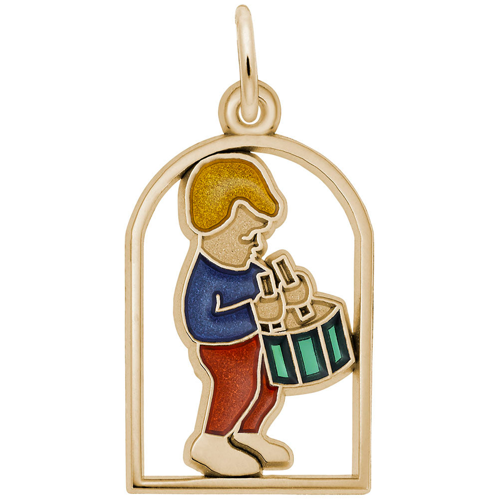 Twelve Drummers Drumming Charm - Musical Holiday Jewelry Gift 3912