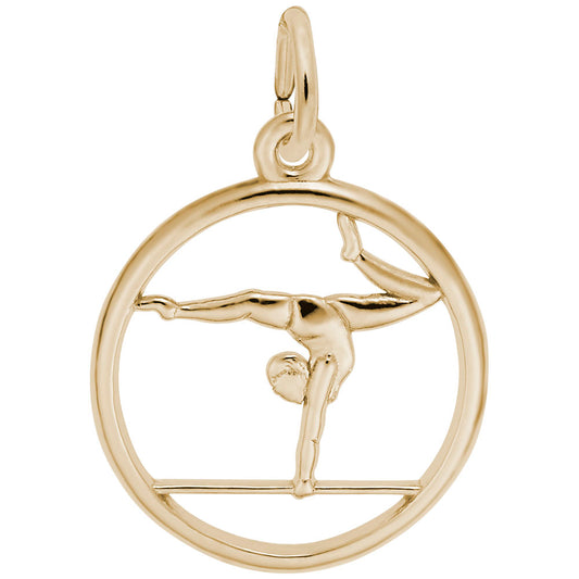 Gymnast on Balance Beam Charm - Perfect for Sports Jewelry Lovers 3959