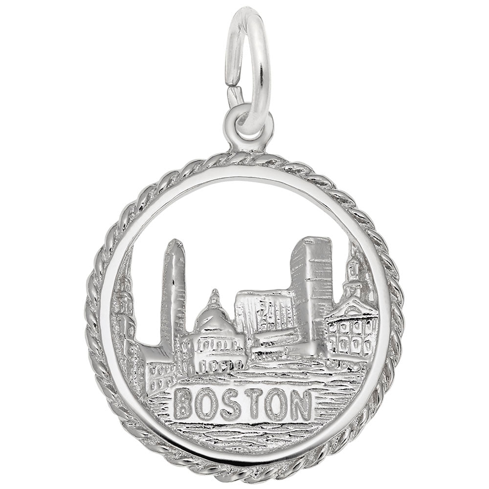 Boston Skyline Charm - Travel Souvenir Jewelry for Adventurers 3960