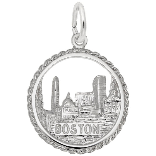 Boston Skyline Charm - Travel Souvenir Jewelry for Adventurers 3960
