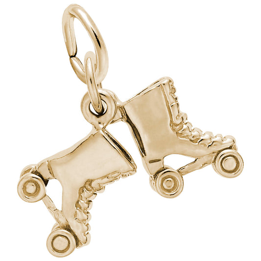 Roller Skates Accent Charm for Sports Jewelry - Rembrandt Charms 3997
