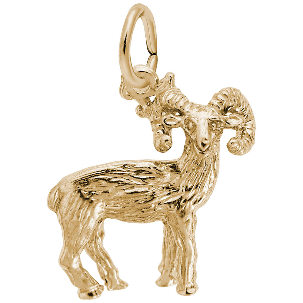 Big Horn Sheep Charm - Unique Farm Animal Jewelry for Collectors 4018