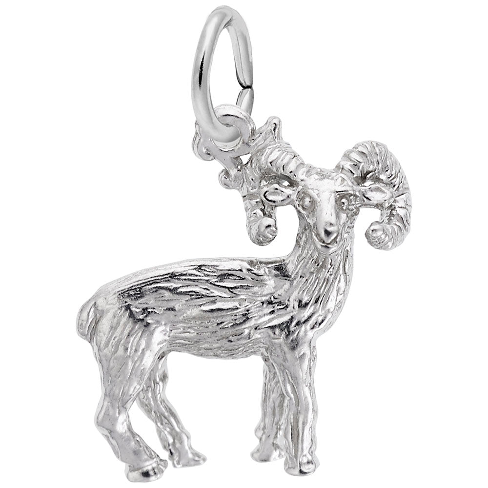 Big Horn Sheep Charm - Unique Farm Animal Jewelry for Collectors 4018