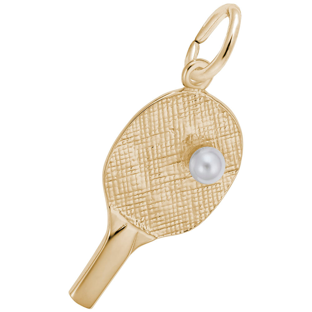 Ping Pong Paddle Charm - Unique Sports Jewelry for Tennis Lovers 4028