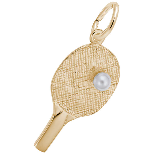 Ping Pong Paddle Charm - Unique Sports Jewelry for Tennis Lovers 4028