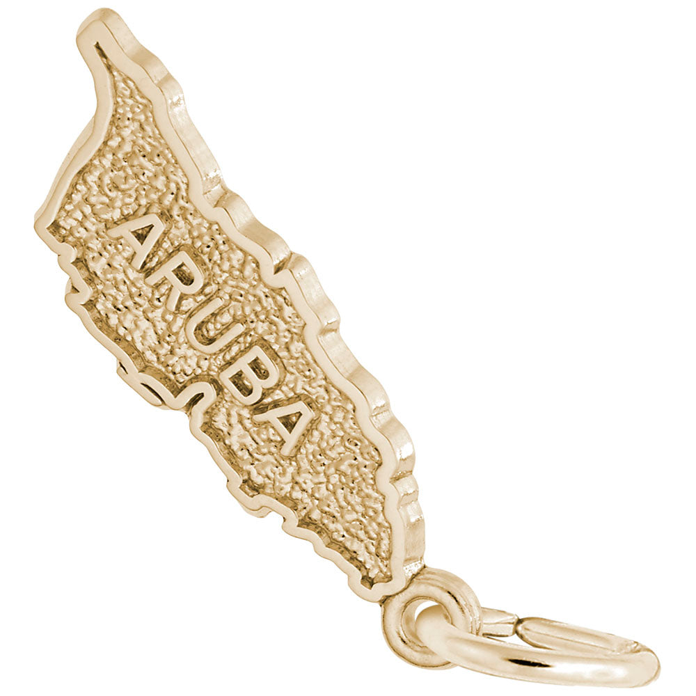 Aruba Map Charm - Travel Souvenir Jewelry for Island Lovers 4046