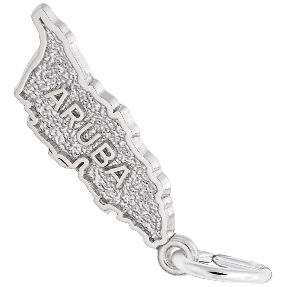 Aruba Map Charm - Travel Souvenir Jewelry for Island Lovers 4046