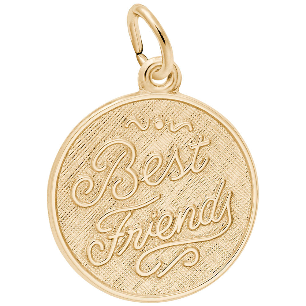 Best Friends Disc Charm - Personalized Friendship Jewelry Gift 4061