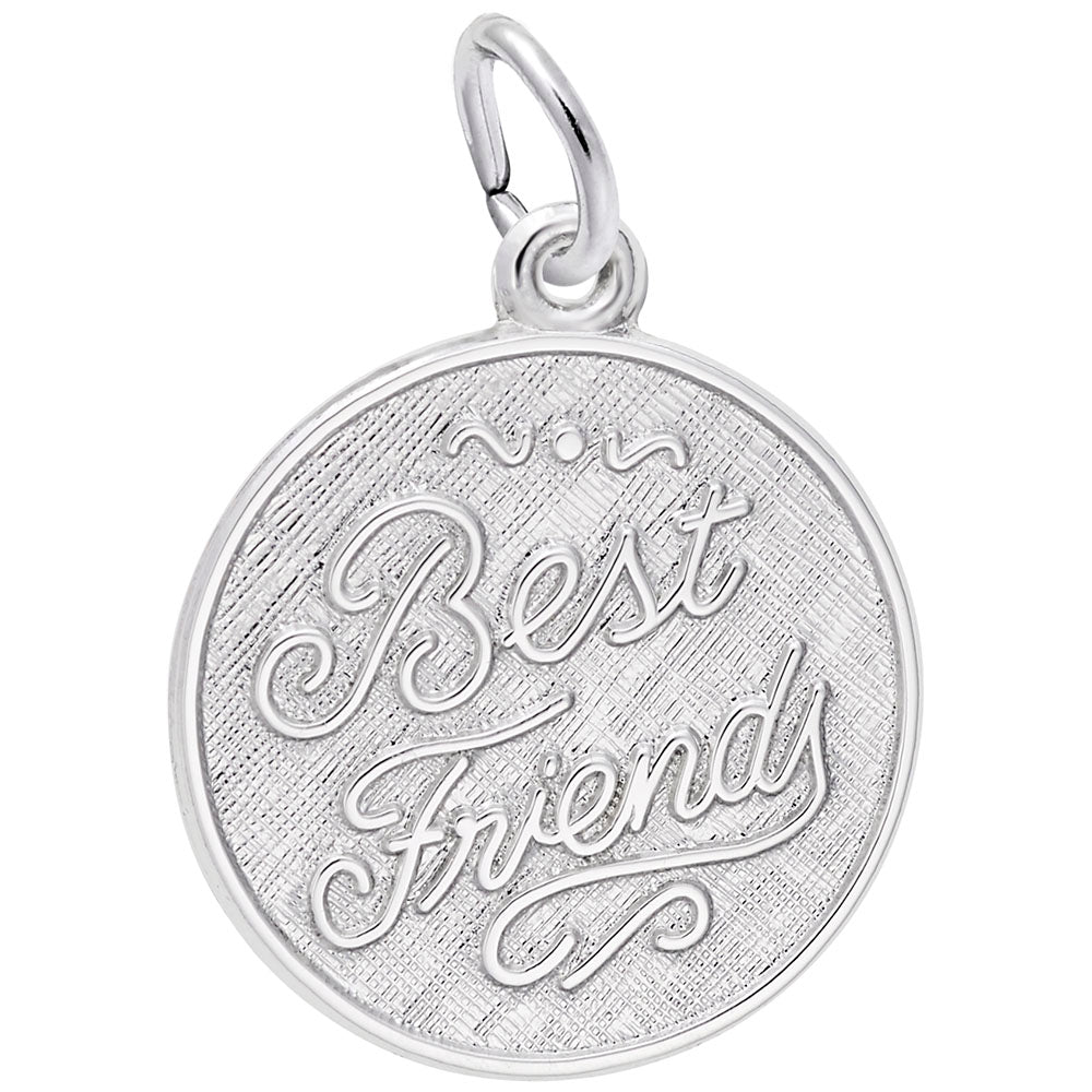 Best Friends Disc Charm - Personalized Friendship Jewelry Gift 4061