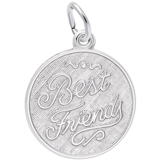 Best Friends Disc Charm - Personalized Friendship Jewelry Gift 4061