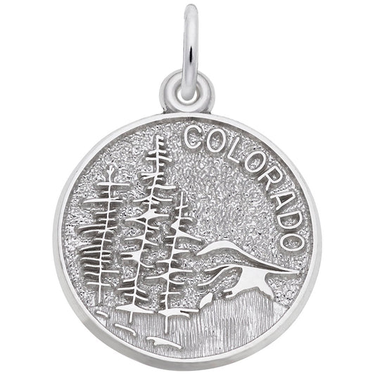 Colorado Mountain Scene Charm - Travel Souvenir Jewelry Gift 4063