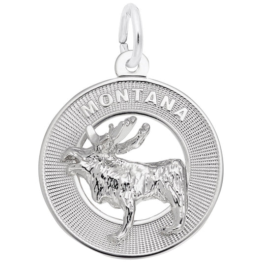 Montana Moose Ring Charm - Unique Travel Souvenir Jewelry 4074